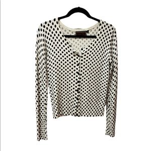 B&W Polka Dot Cardigan Medium